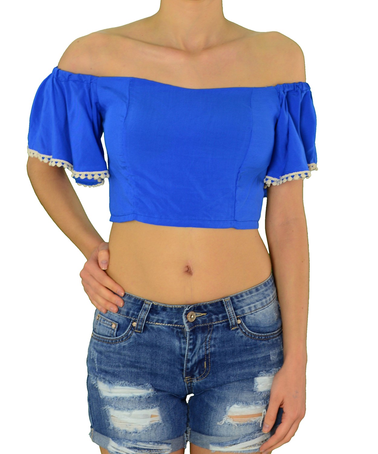 Γυναικείο crop top ρουά 31332R